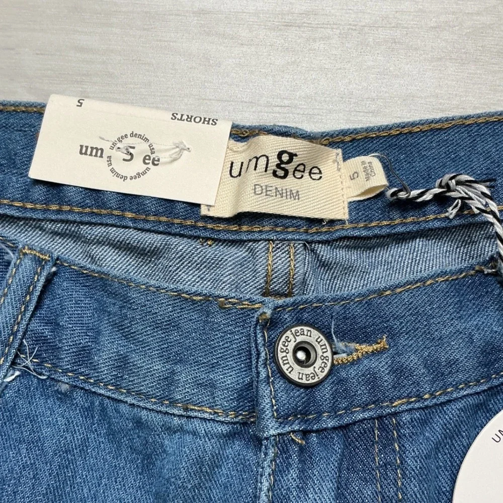 Umgee Distressed Denim Shorts Womens Size 5 Medium Wash Blue New With Tags